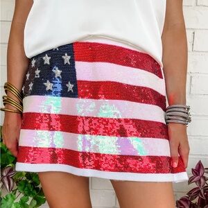 Queen of Sparkles flag skirt